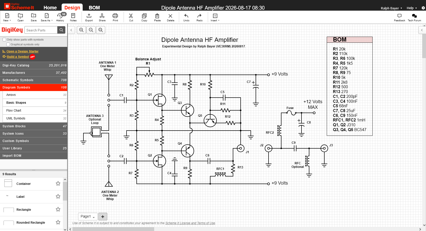 New AM Frame Loop Antenna - Construction details to follow … Schematic